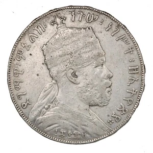ÄTHIOPIEN ABESSINIEN Menelik II - 1 Birr EE1887 Paris (1889A) - Silber Silver - Bild 1 von 2