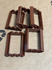 LEGO Parts - Reddish Brown Door, Frame 4 x 4 x 6 Corner - No 28327 - QTY 5