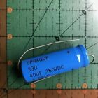 40uF 350v Sprague Axial Electrolytic Capacitor 39D406G350GL4 Amp Audio 1pc