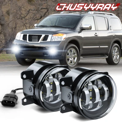 Par de luces antiniebla de parachoques de lentes transparentes izquierda+derecha para Nissan Armada 2008-2015 Foto 1 de 4