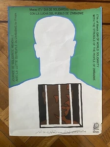 ORIG OSPAAAL Political Poster Zimbabwe Cuban 1971 Alfredo Rostgaard RARE - Picture 1 of 9