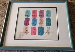 Bugs Bunny Andy Warhol Style Sericel WBSS 1990 Framed Rare - Picture 1 of 5
