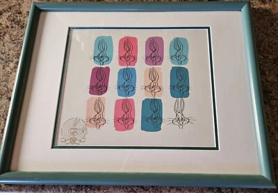 Bugs Bunny Andy Warhol Style Sericel WBSS 1990 Framed Rare - Image 1 of 4