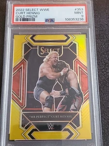 Panini Select WWE 2022 Mezzanine #353 Gold/210 Mr. Perfect Curt Hennig PSA 9 - Imagen 1 de 2
