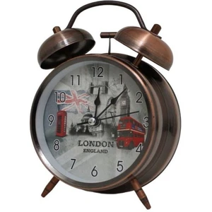 Twin Bell Round Alarm Clock - Copper Colour (10 x 10 x 6cm) - Picture 1 of 4