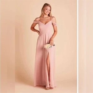 Nuevo con etiquetas Vestido Convertible Devin Gris Pájaro de Gasa en Rosa Polvorienta Bolsillos abertura M - Imagen 1 de 16