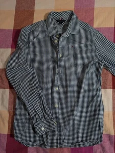 TOMMY HILFIGER LONG SLEEVE BUTTON UP CHECK YOUTH XL 16-18 - Picture 1 of 3