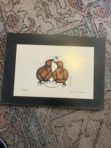 Stampa astratta/litografia Serenità firmata NorCal Morrisseau vintage - Foto 1 di 7