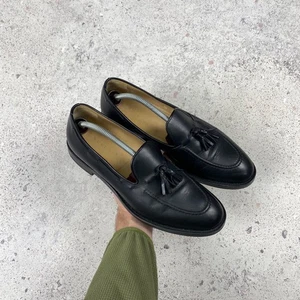 Scarosso William Leather Loafers Black Made in Italy Men’s Size 42 - Picture 1 of 11
