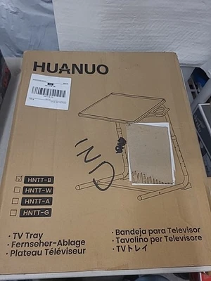 HUANOU Adjustable TV Tray Table - TV Dinner Tray on Bed & Sofa - Image 1 of 4