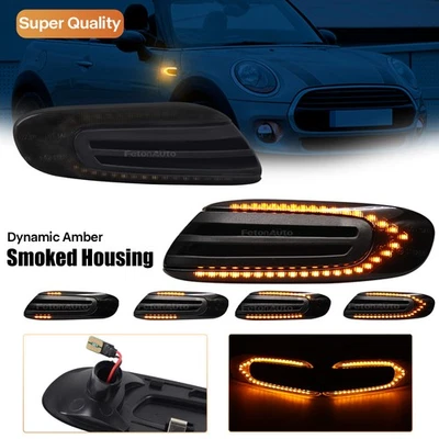 2 frecce laterali a LED nere chiare per MINI Cooper F55 F56 F57 2014-2020 - Immagine 1 di 4