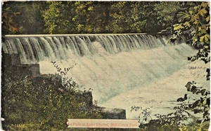 Falls at Lake Glacier Mill Creek Park Youngstown OH geteilte Rückseite Postkarte 1913 U - Bild 1 von 2