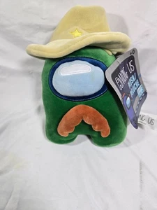 Among Us Toikido 8 Zoll grüner Cowboyhut Schnurrbart Crewmate Plüsch Serie 3 Spielzeug - Bild 1 von 3