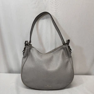 Borsa a tracolla KATE SPADE Cobble Hill Ella grigio pelle ciottoli hobo - Foto 1 di 16