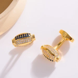Gemelos Elípticos con Circón Insertado Accesorios Banquete - Imagen 1 de 18
