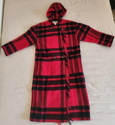 Chaqueta Abrigo LL Bean Vintage Años 80 Mezcla de Lana Mujer Talla M Pequeña Con Capucha 🔥🔥 Foto 1 de 4