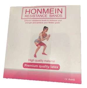 NEU 5 verschiedene Widerstandsschleifenband Set Heimtraining mit Tasche Anleitung Übung - Bild 1 von 3