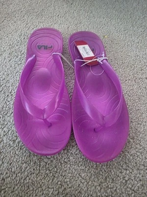 Chanclas Fila Sport para mujer suela flexible gelatina púrpura blanco M 7/8 nuevas con etiquetas Foto 1 de 4