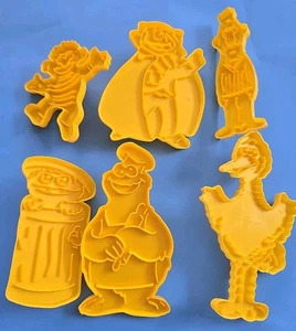 Vintage 70er Jahre Sesamstraße Ausstechformen 6 Stück - Bild 1 von 8