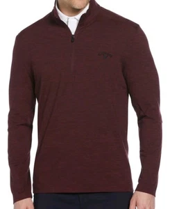 CALLAWAY 1/4 Zip Maroon/Burgundy Golf Performance Pullover Size LARGE - NWT - Picture 1 of 11