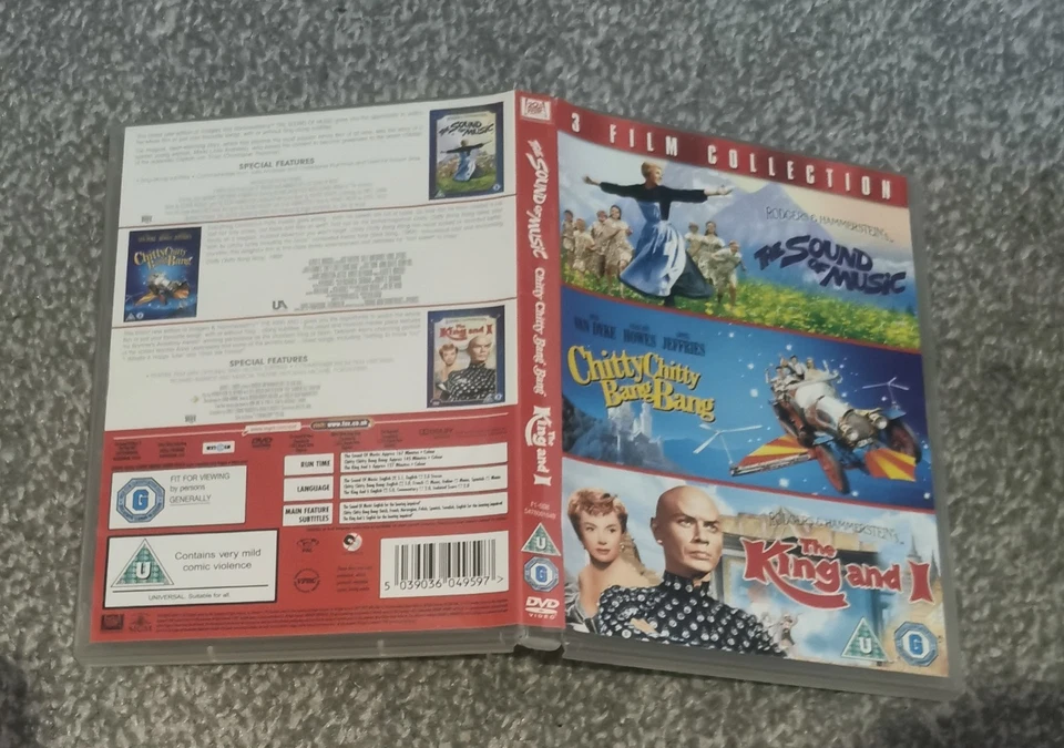 The Sound of Music/Chitty Chitty Bang Bang/The King & I Dvd 3-Film Collection - Image 1 of 1