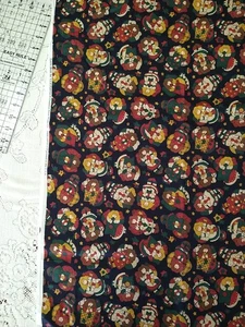 VIP Cranston Primitive Angels Black Cotton Fabric BTHY 18x44" Leslie Beck - Picture 1 of 4