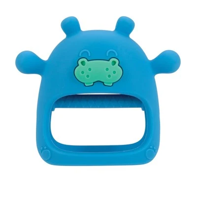 Nuby Silicone Teething Mitten Hippo Teether for Babies 3-6 Months Safe Soft D... - Image 1 of 4