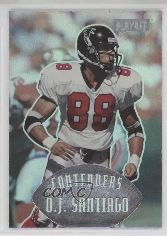 1997 Playoff Contenders OJ Santiago #8 Rookie RC - Image 1 of 2
