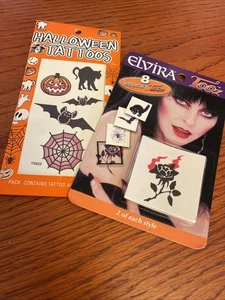 ELVIRA Temporary Tattoos TOOZ & Halloween Pack - Picture 1 of 6