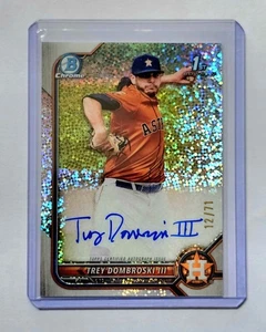 2022 Bowman Chrome Draft Refractor 1st Trey Dombroski Auto /71 Sparkle - Bild 1 von 1