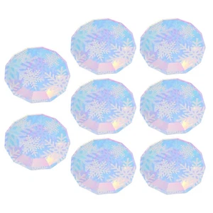 8pcs Christmas Party Supplies Paper Plates Dessert Colorful Disposable Plates - Picture 1 of 12