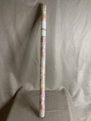 New Sealed Hallmark Vintage Wrapping Paper Teddy Bears Tea Party 15 Sq Ft - Image 1 of 4