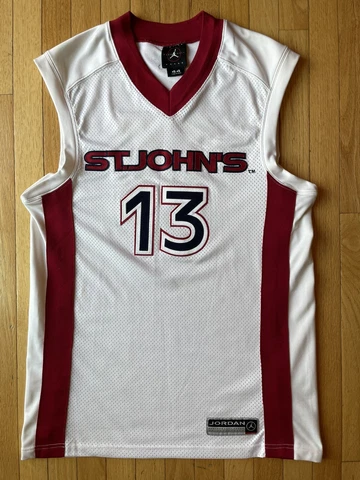 1997 Felipe Lopez St. John's Red Storm Authentic Game Cut Jordan Jersey Size 44 Cover