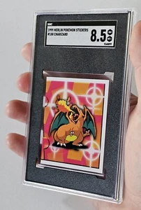 1999 Graded Charizard Merlin Pokemon Stickers #180 SGC 8.5 NM-MT+ - Picture 1 of 5