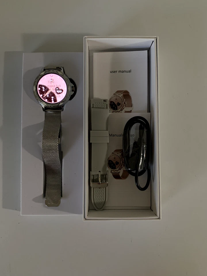 Women Smartwatch (answer/dial) HD Round bracelet waterproof 1.2 inch Foto 1 de 4