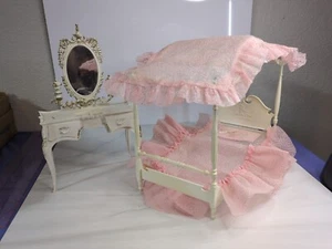 Vintage - 1963 - Barbie - Suzy Goose - Himmelbett mit Bezug und Waschtisch - - Bild 1 von 11