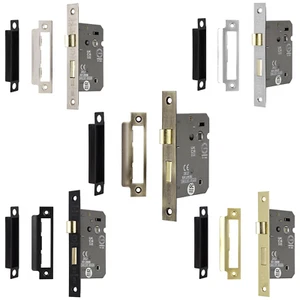 Serratura bagno mortice hardware zoo 64 mm o 76 mm nero, raso acciaio inox - Foto 1 di 8
