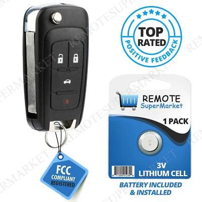 Replacement for Chevy 2010-2016 Camaro Cruze Equinox Malibu Remote Car Key Fob - Изображение 1 из 4