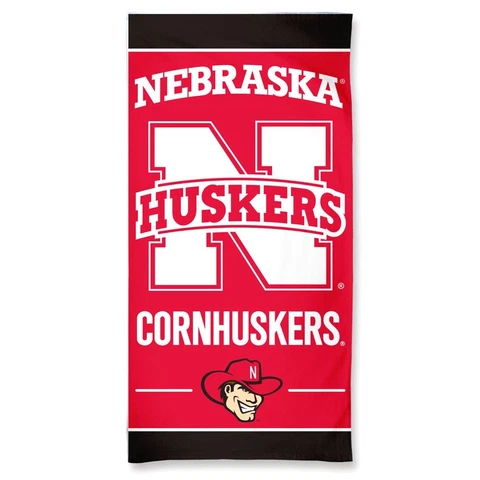 NEBRASKA CORNHUSKERS 30"X60" FIBER REACTIVE BEACH TOWEL BRAND NEW WINCRAFT Cover