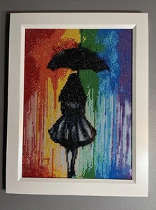 Pintura de diamantes completa y enmarcada - Rainbow Girl - Imagen 1 de 6
