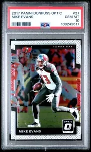2017 Panini Donruss Optic #27 Mike Evans Buccaneers graded PSA 10 Gem Mint Pop 2 - Picture 1 of 1