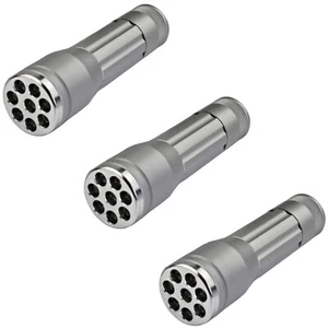 Mellert 3x Taschenlampe 8 LEDs aus Aluminium Lampe Leuchte Geschenk Anhänger