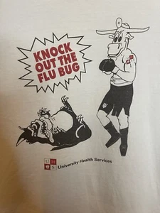 Vintage Punch The Flu Bug Flu Your 1997 Long Sleeve T-Shirt Adult XL White - Picture 1 of 8