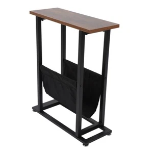 Narrow End Table Side Table with Magazine Holder Slim Bedside Tables Sofa Table - Picture 1 of 9