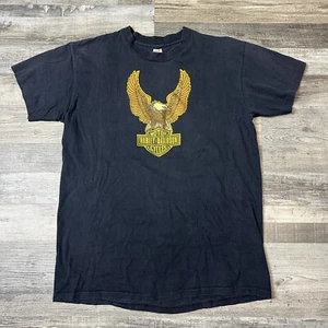 Vintage Harley Davidson Hanes Tag T Shirt 70s 80s Size XL Single Stitch - Picture 1 of 6