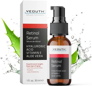 Retinol Serum for Face w/ Hyaluronic Acid & Vitamin E, Hydrating Night Serum 1oz - Picture 1 of 7