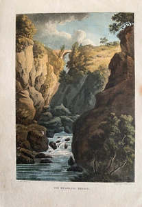 1801 Antique Print; The Rumbling Bridge, Perth & Kinross after Stoddart - Picture 1 of 2