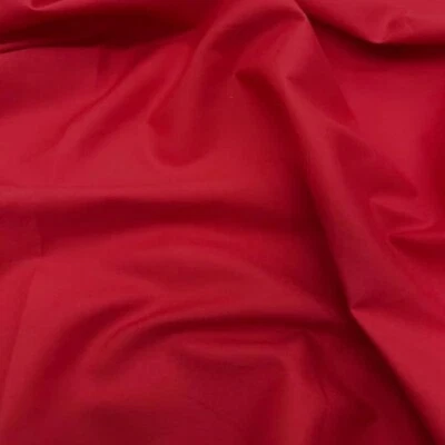 Red Broadcloth Poly Cotton Fabric by The Yard - Image 1 of 4