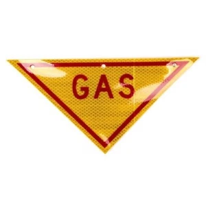 Señal de advertencia de gas militar de EE. UU. - NBC - NOS triangular 11,5" x 5,75" - Imagen 1 de 1