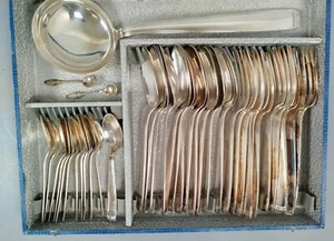 ERCUIS Menagere 37 Couverts Style Art deco + 2 Cuilleres AOF Metal Argente P2 - Bild 1 von 24